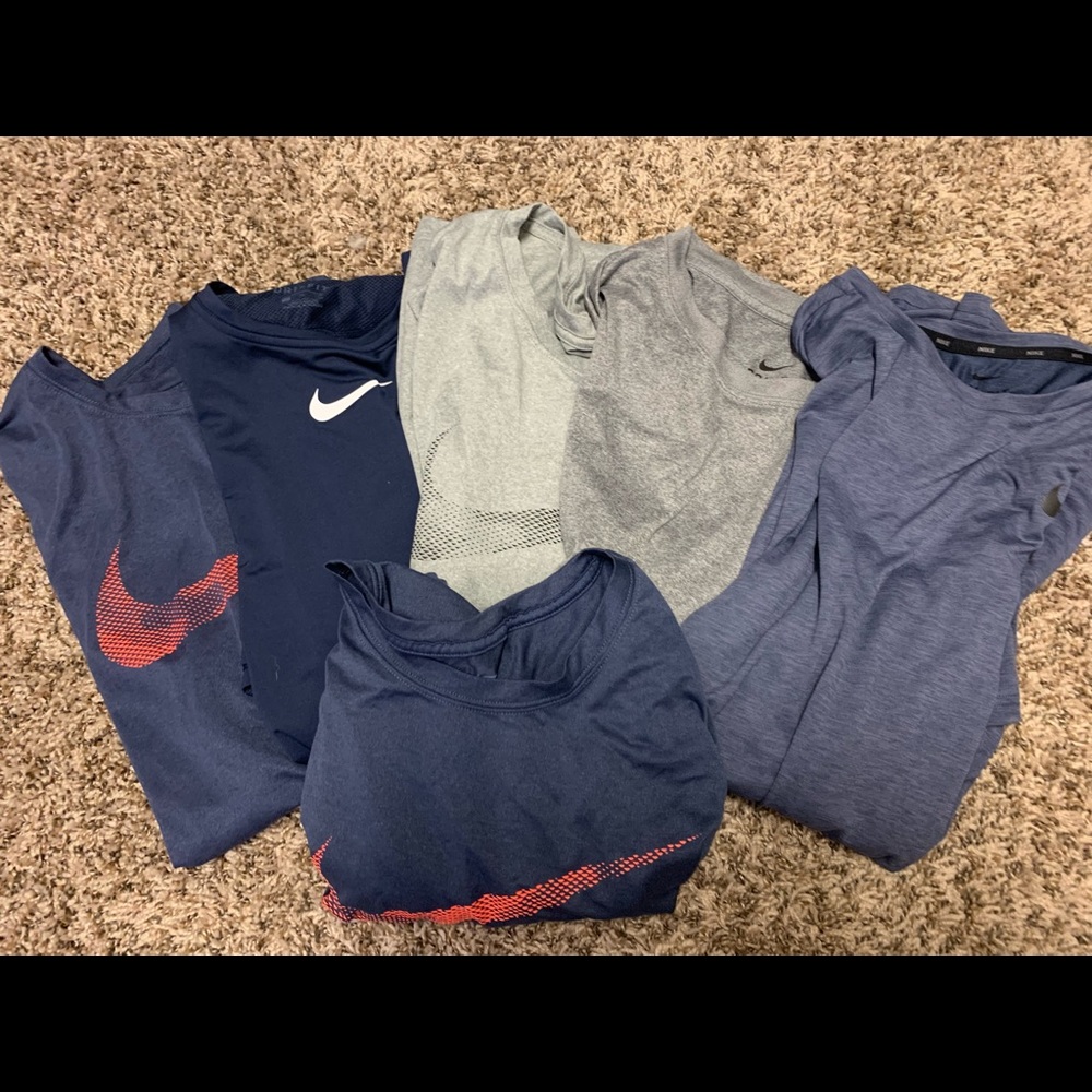 (6) Men’s Nike dri fit tees size XXL